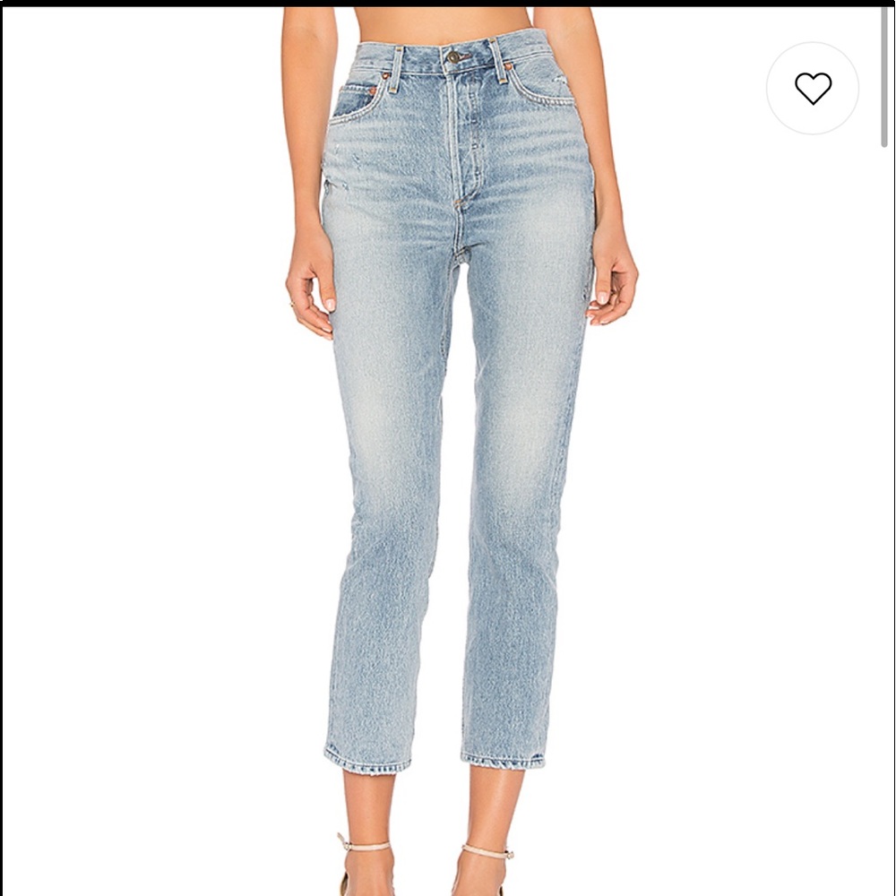AGOLDE Denim Jean Riley High Rise Straight Crop - Picture 6 of 8